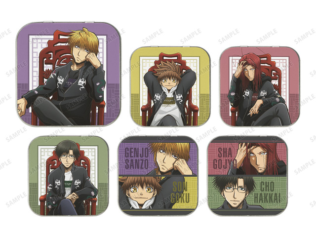 「描き下ろしイラスト 花鳥風月ver. トレーディングブリキケース（全6種）」単品：748円（税込）/BOX：4,488円（税込）（C）峰倉かずや・一迅社／最遊記RE PROJECT