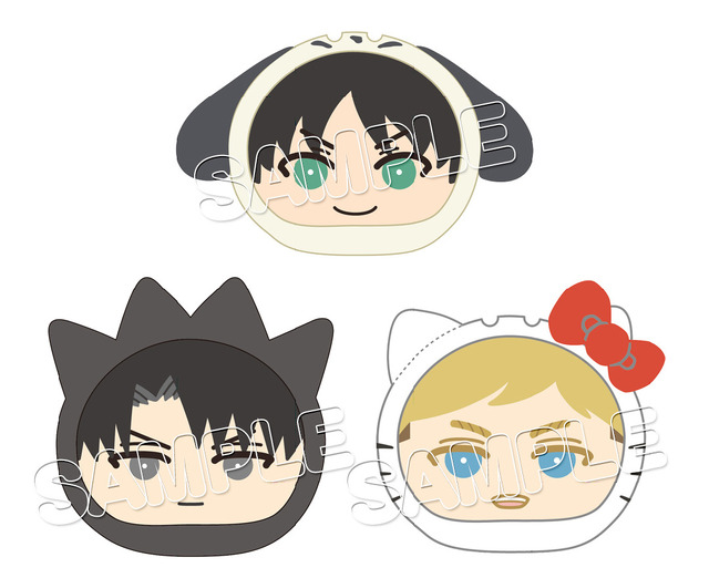 「進撃の巨人×サンリオキャラクターズ」おまんじゅうにぎにぎマスコット(C)諫山創・講談社／「進撃の巨人」The Final Season製作委員会(C)2021 SANRIO CO., LTD. APPROVAL NO. S621418