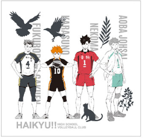 「GeeRA限定【ハイキュー‼】プリントスウェット」集合柄デザイン（C）古舘春一／集英社・「ハイキュー!!」製作委員会・MBS