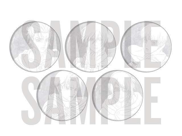 「MAPPA×TSUTAYA　進撃の巨人 The Final Season　原画集発売記念　POP UP SHOP」ベルベット缶バッジ　ブラインド（全5種）（C）諫山創・講談社／「進撃の巨人」The Final Season製作委員会