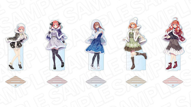 「デカアクリルスタンド snow ver.」各1,980円（税込）（C）春場ねぎ・講談社／「五等分の花嫁∬」製作委員会