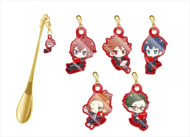 アクリルチャーム付きマドラー＜ハーツラビュル寮（ランダム 5 種）＞900 円（税込 990 円）（C）Disney