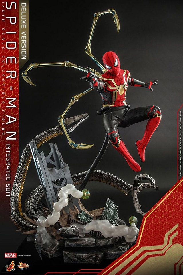 「【ムービー・マスターピース】『スパイダーマン：ノー・ウェイ・ホーム』1/6スケールフィギュア スパイダーマン（インテグレーテッドスーツ版）ボーナスアクセサリー付き」（C）MARVEL （C）2021 CPII.