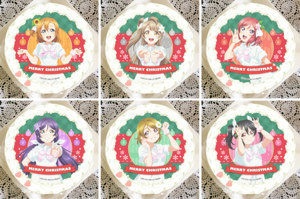 ラブライブ シリーズのスクールアイドルとクリスマスを プリントケーキが予約受付中 アニメ アニメ