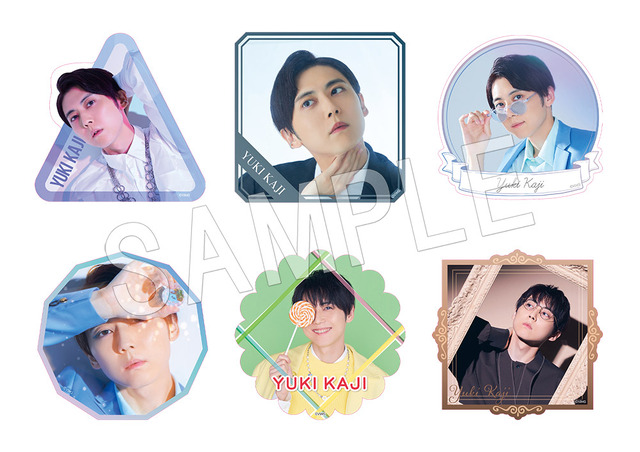 「YUKI KAJI × Chugai Grace Cafe ~2021 Xmas party~」梶 裕貴　トラベルステッカー（全6種）（C）VIMS