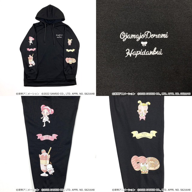 「おジャ魔女どれみ×はぴだんぶい 袖プリントパーカ」2,580円（税別）（C）T（C）'21 SANRIO