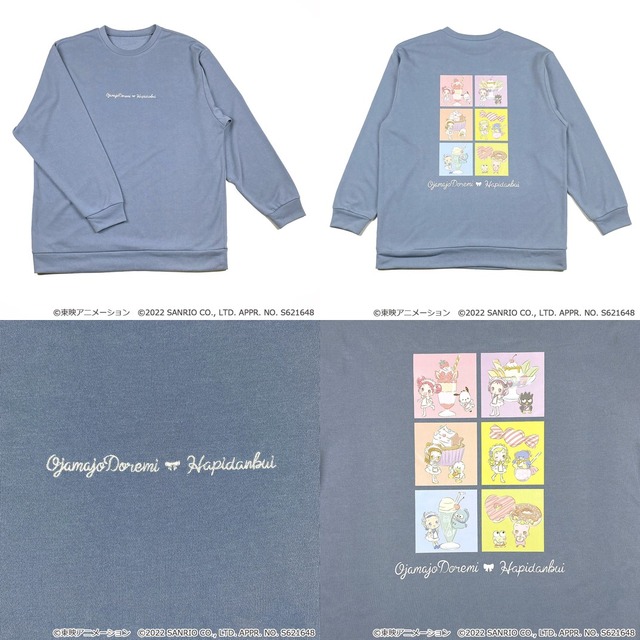 「おジャ魔女どれみ×はぴだんぶい バックプリントプルオーバー」2,580円（税別）（C）T（C）'21 SANRIO
