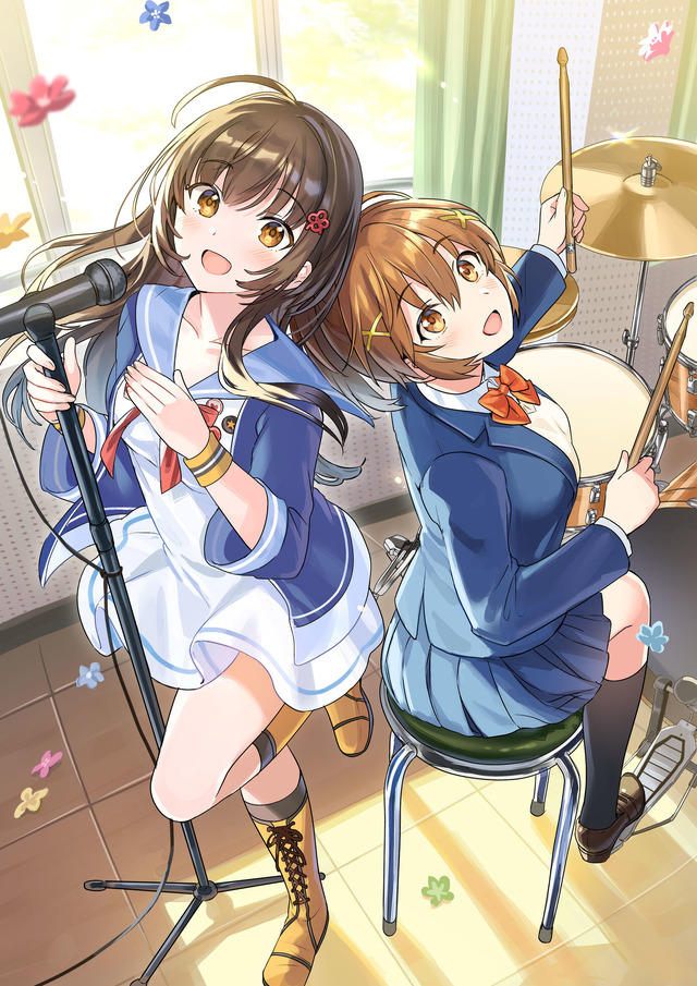 『イロドリミドリ』×『【朗報】俺の許嫁になった地味子、 家では可愛いしかない。 』第一弾コラボイラスト(C)SEGA／KADOKAWA 氷高悠・たん旦