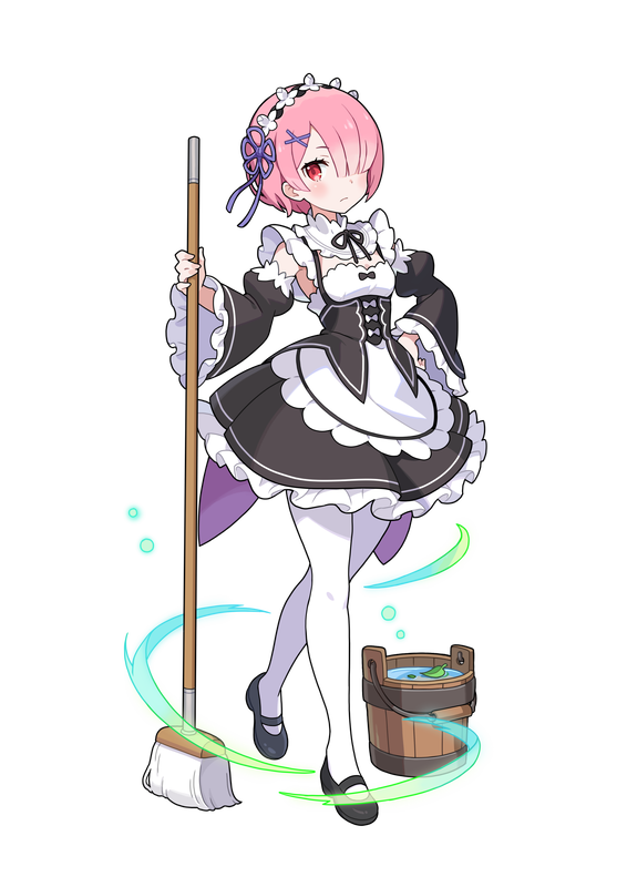 『Re:ゼロから始める異世界生活』×『WORLD FLIPPER（ワールドフリッパー）』ラム（C）長月達平・株式会社 KADOKAWA 刊／Re:ゼロから始める異世界生活 2 製作委員会（C）Cygames, Inc. / Citail Inc.