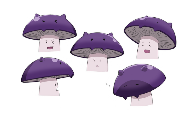 キノコ（オルテガイア）（CV.泊 明日菜）（C）丹念に発酵/KADOKAWA/このヒーラー、めんどくさい製作委員会