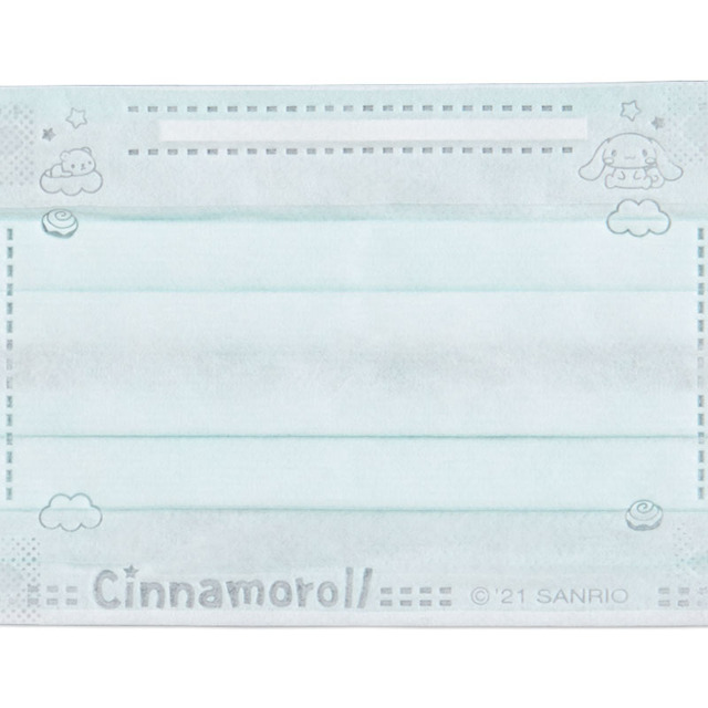 サンリオキャラクター「ボックス入りキッズ不織布マスク」シナモロール（ブルー）（C）’22 SANRIO 著作（株）サンリオ