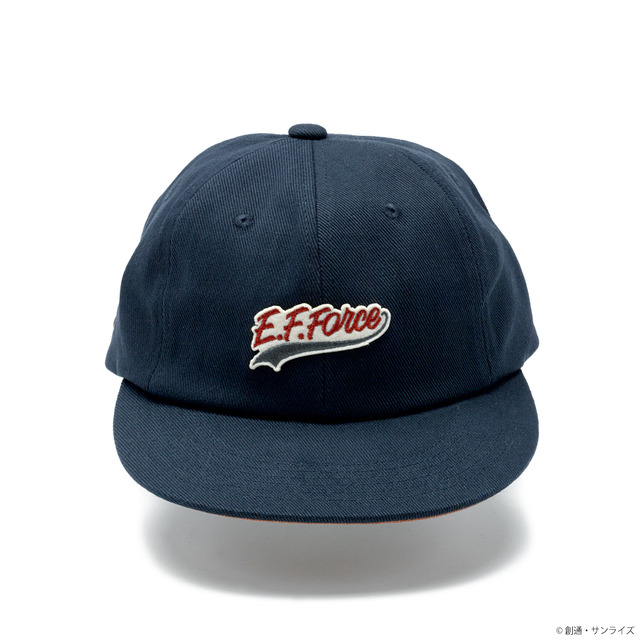 「STRICT-G.Fab Ebbets Field Flannels『機動戦士ガンダム』ベースボールキャップ」E.F.FORCE柄（ネイビー）6,050円（税込）（C）創通・サンライズ