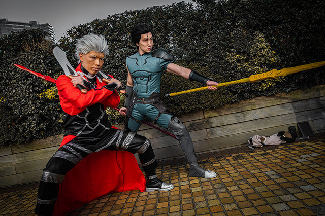 ディルムッド、エミヤ『Fate/Grand Order』／モデル：Akihito、MASA、撮影：乃木章