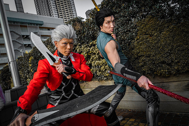 ディルムッド、エミヤ『Fate/Grand Order』／モデル：Akihito、MASA、撮影：乃木章