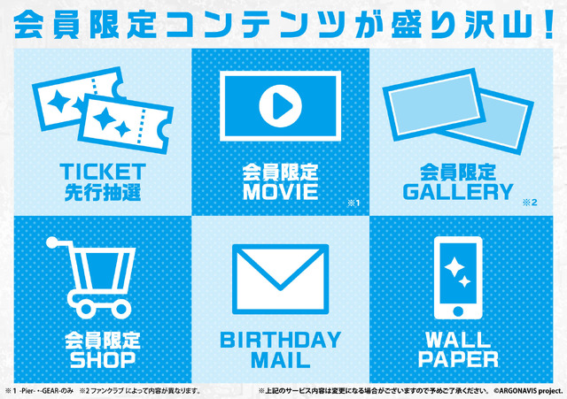 『from ARGONAVIS』公式ファンクラブ（C）ARGONAVIS project.（C）ARGONAVIS inc.（C）Donuts Co. Ltd. All rights reserved.