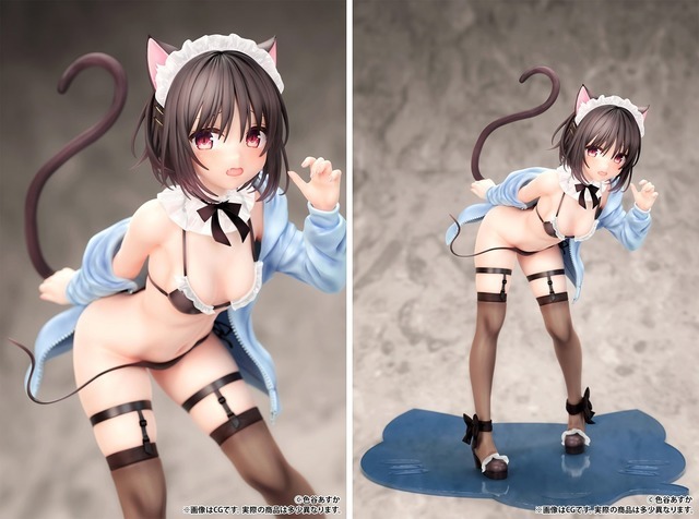 ケモミミ学園「メイド水着優ちゃん」illustrated by 色谷あすかフィギュア　(C)色谷あすか