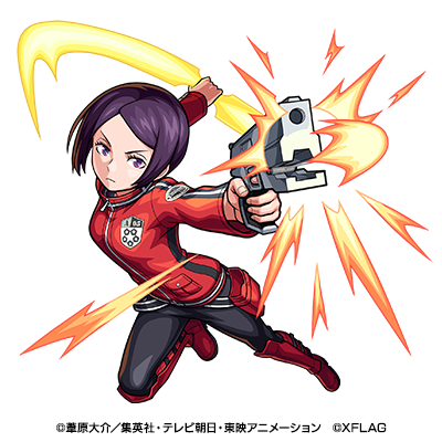 火属性 ★5 A 級 5 位嵐山隊オールラウンダー 木虎藍（進化合成後）（C）葦原大介／集英社・テレビ朝日・東映アニメーション （C）XFLAG