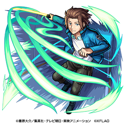 水属性 ★6 ボーダーの暗躍者 迅悠一（獣神化・改後）（C）葦原大介／集英社・テレビ朝日・東映アニメーション （C）XFLAG