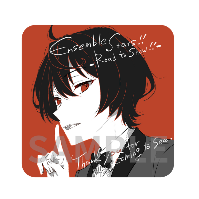 「キャラクターデザイン飯塚晴子描き下ろしコースター」1週目　朔間凛月（C）Happy Elements K.K／あんスタ！！アニメ製作委員会