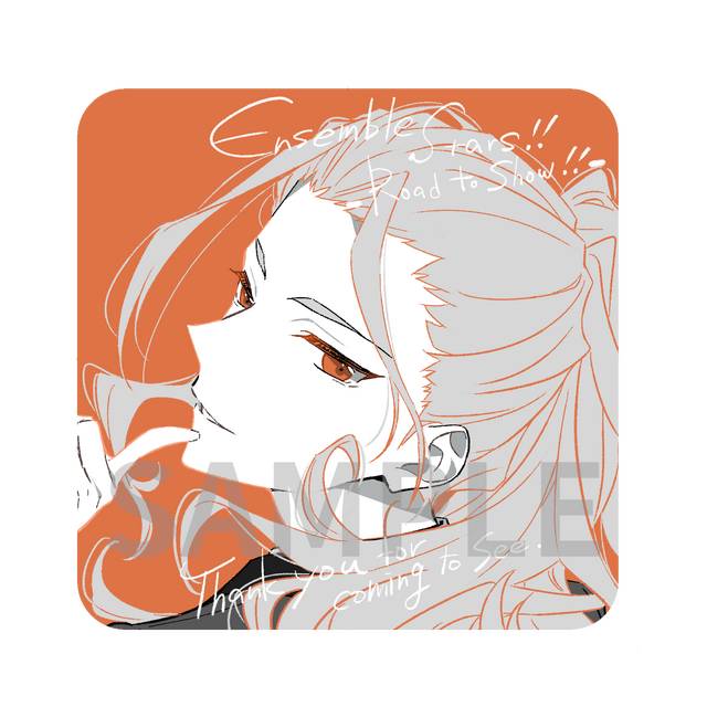 「キャラクターデザイン飯塚晴子描き下ろしコースター」1週目　乱 凪砂（C）Happy Elements K.K／あんスタ！！アニメ製作委員会