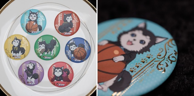 オリジナルグッズ「キラっとデコ缶バッジコレクション（テツヤ2号）」（全7種）価格：1個500円※ランダム封入（C）藤巻忠俊／集英社・黒子のバスケ製作委員会