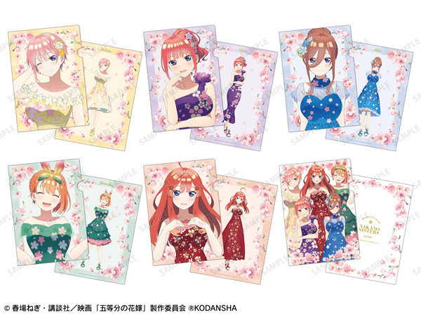 「描き下ろしイラスト 桜ドレスver. クリアファイル（全6種）」各440円（税込）（C）春場ねぎ・講談社／映画「五等分の花嫁」製作委員会（C）KODANSHA