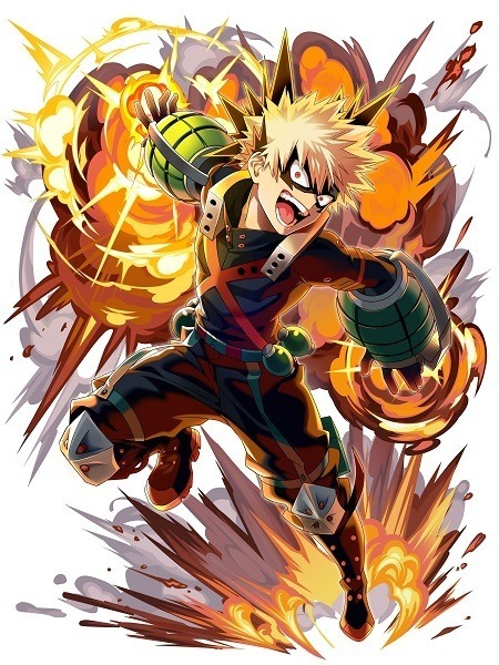 爆豪勝己（CV：岡本信彦）(C)COLOPL, Inc.(C)堀越耕平／集英社・僕のヒーローアカデミア製作委員会