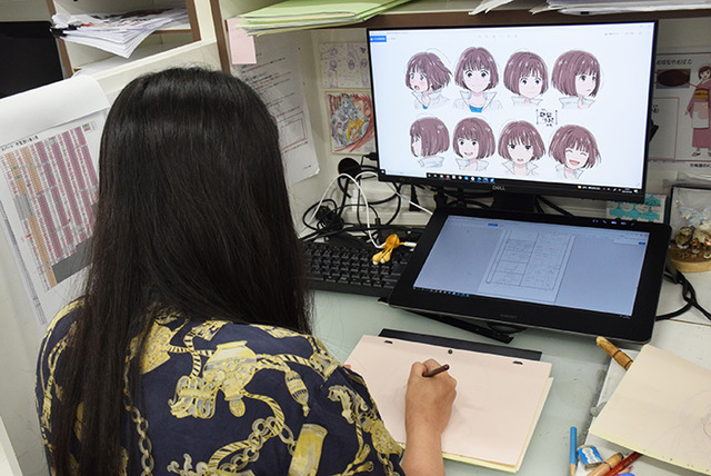 総作画監督チェックの様子