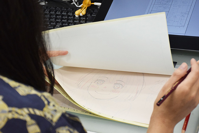 総作画監督チェックの様子