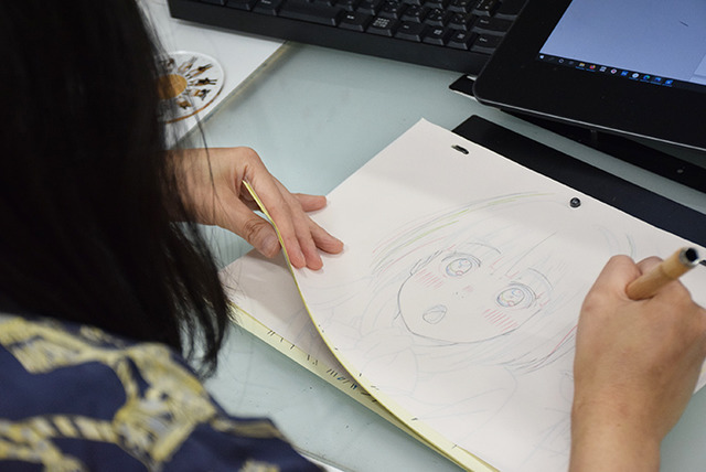 総作画監督チェックの様子