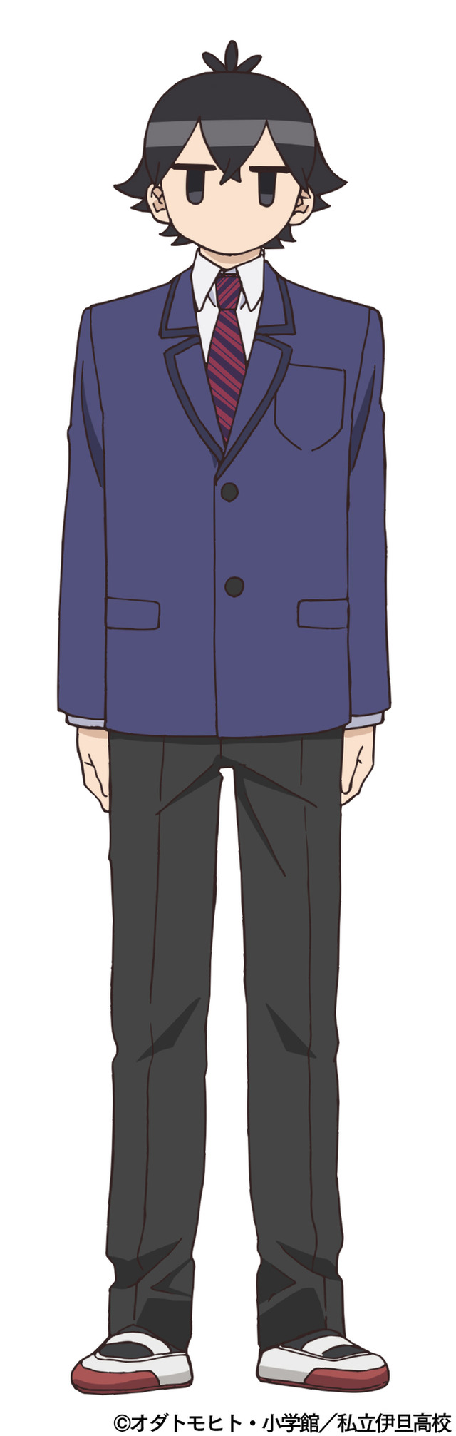 米谷忠釈（CV. 鵜澤正太郎） （C）オダトモヒト・小学館／私立伊旦高校