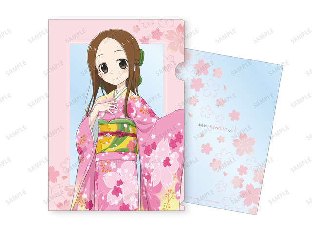 「『からかい上手の高木さん』 POP UP SHOP 2022 in マルイ」描き下ろしイラスト 高木さん 桜和装ver. クリアファイル(全1種)（C）2022 山本崇一朗・小学館／からかい上手の高木さん３製作委員会