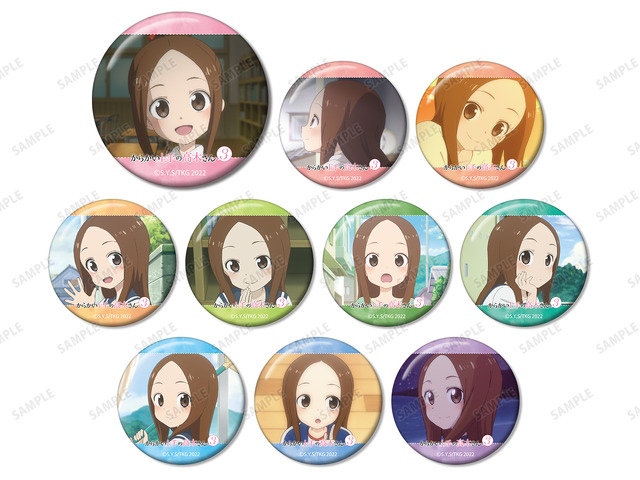 「『からかい上手の高木さん』 POP UP SHOP 2022 in マルイ」トレーディング場面写缶バッジ(全10種)（C）2022 山本崇一朗・小学館／からかい上手の高木さん３製作委員会