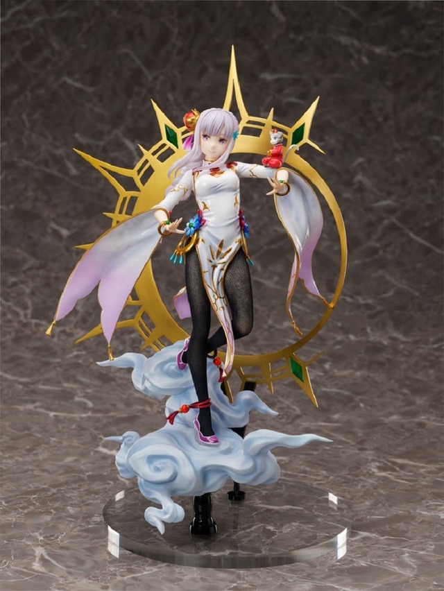 「エミリア チャイナドレスver.  1/7スケールフィギュア」27,280円（税込）（C）長月達平・株式会社KADOKAWA刊／Re:ゼロから始める異世界生活2製作委員会