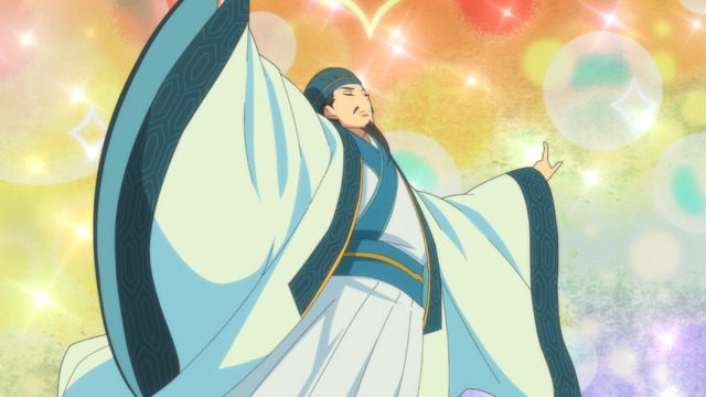 春アニメ「パリピ孔明」第2話先行カット（C）四葉夕卜・小川亮・講談社／「パリピ孔明」製作委員会