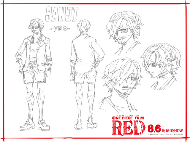 『ONE PIECE FILM RED』映画オリジナル“フェス衣裳”サンジ（C）尾田栄一郎／2022「ワンピース」製作委員会　