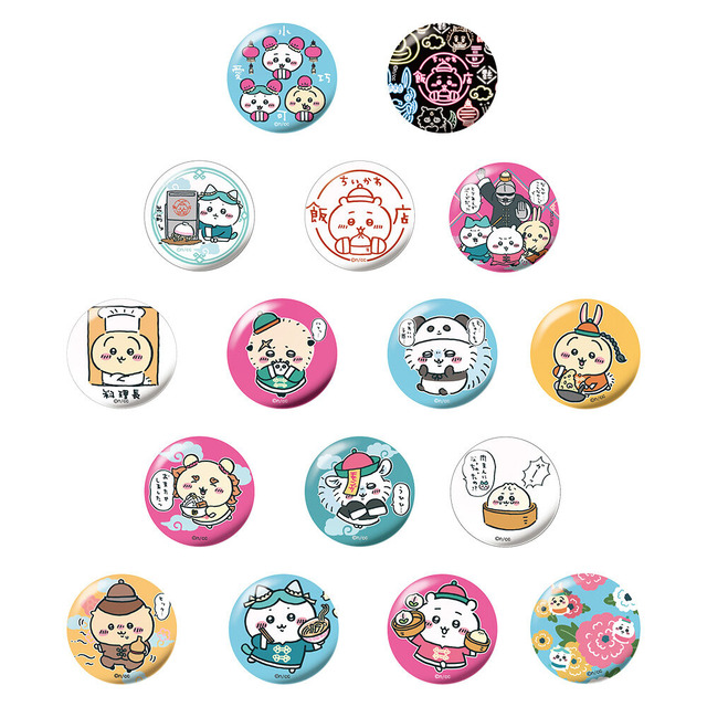 「ちいかわ飯店」ホログラム缶バッジinカプセル【全16種】（C）nagano / chiikawa committee