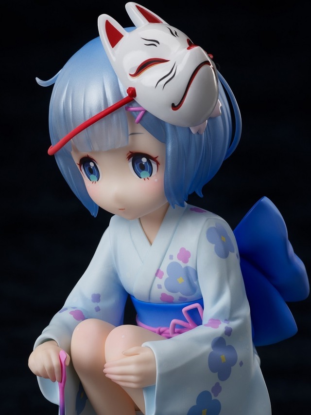 F:NEX「ラム＆レム -幼夏のおもひで- 1/7スケールフィギュアセット」のレム（C）長月達平・株式会社KADOKAWA刊／Re:ゼロから始める異世界生活2製作委員会