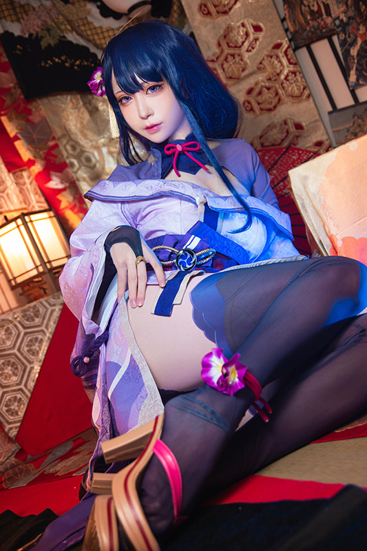 雷電将軍『原神』／モデル：箱ネコ、撮影：亜紀（Twitter：@Akika_70）