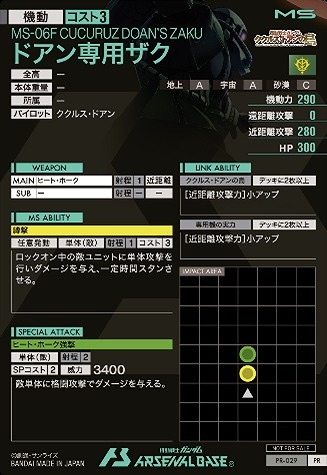 『機動戦士ガンダム ククルス・ドアンの島』アーセネルベース「プロモーションカード」（C）創通・サンライズ