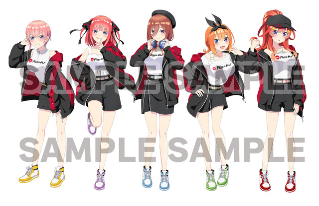 「ピザハット×映画『五等分の花嫁』」描き下ろしイラスト（C）PIZZA HUT JAPAN LTD. All Rights Reserved.（C）春場ねぎ・講談社／映画「五等分の花嫁」製作委員会
