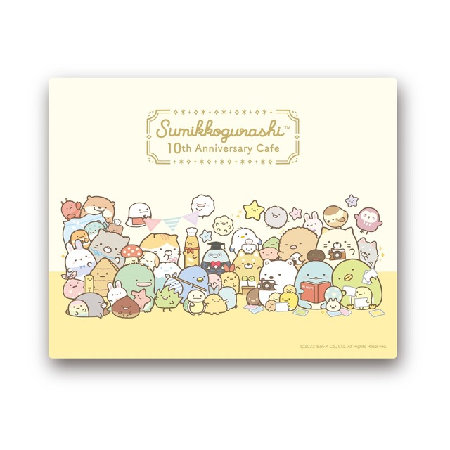 「すみっコぐらし 10th Anniversary Cafe」キャンパスアート（C）2022 San X Co., Ltd. All Rights Reserved.