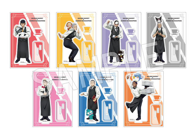 「『ゴールデンカムイ×サンリオキャラクターズ』×Chugai Grace Cafe」ゴールデンカムイ×サンリオキャラクターズ　アクリルスタンド（全7種）（C）野田サトル／集英社・ゴールデンカムイ製作委員会（C）2022 SANRIO CO., LTD. TOKYO, JAPAN(L)