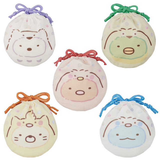 F賞：まるい巾着袋（C）2022 San-X Co., Ltd. All Rights Reserved.