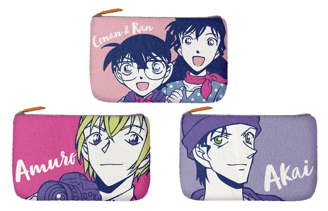 「名探偵コナンランド」サガラフラットポーチ 全3種（C）青山剛昌／小学館・読売テレビ・TMS 1996