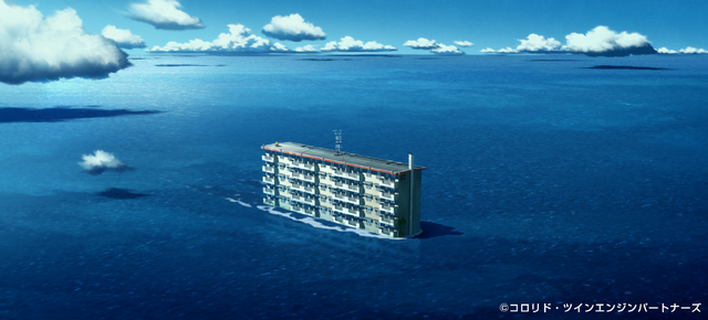 『雨を告げる漂流団地』場面カット（C）コロリド・ツインエンジンパートナーズ