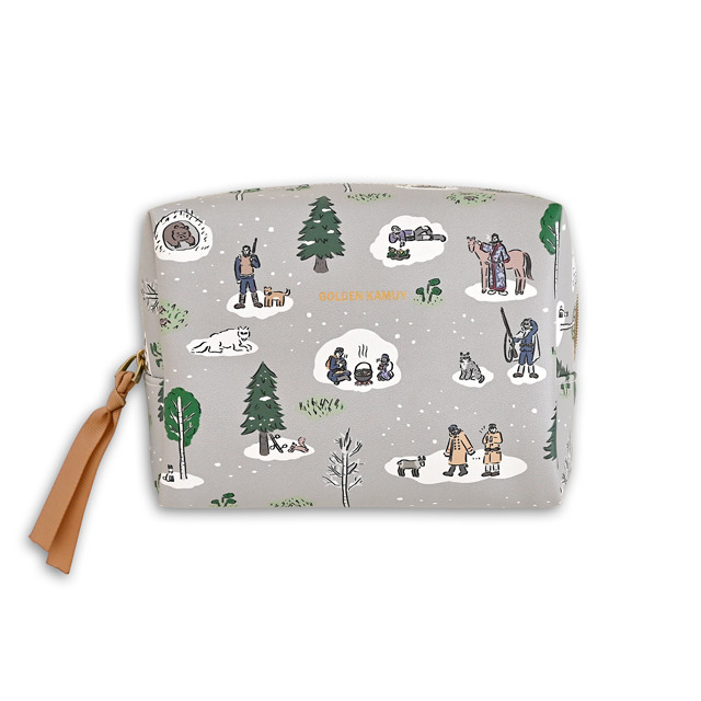『ゴールデンカムイ』×イラストレーター・鬼頭祈コラボグッズ　ボックスポーチ（C）野田サトル／集英社・ゴールデンカムイ製作委員会