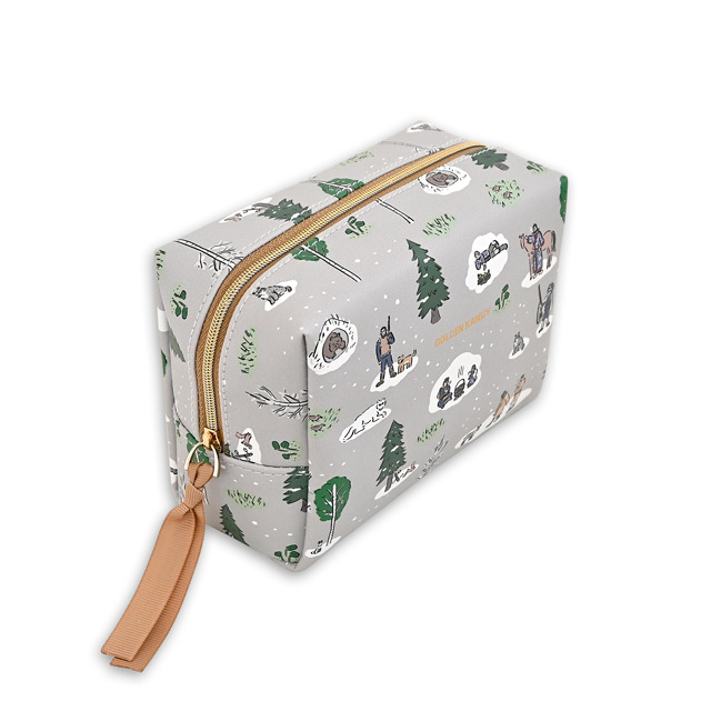 『ゴールデンカムイ』×イラストレーター・鬼頭祈コラボグッズ　ボックスポーチ（C）野田サトル／集英社・ゴールデンカムイ製作委員会