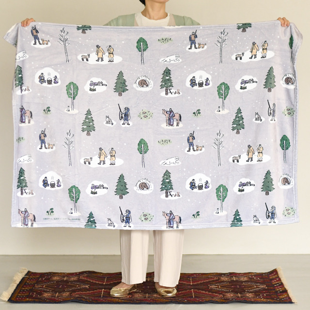 『ゴールデンカムイ』×イラストレーター・鬼頭祈コラボグッズ　ビッグブランケット（C）野田サトル／集英社・ゴールデンカムイ製作委員会