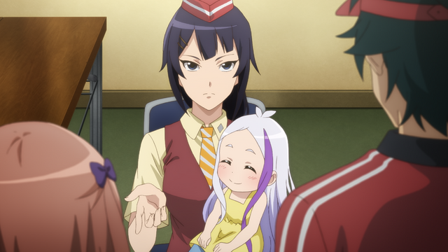 『はたらく魔王さま!!』第2話「魔王と勇者、身に覚えなく親になる」先行場面カット（C）2021 和ヶ原聡司/KADOKAWA/MAOUSAMA Project